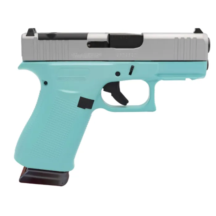 Glock 43X MOS 3.41" 9mm 15rd Pistol, Robins Egg Blue - 00865UFM15