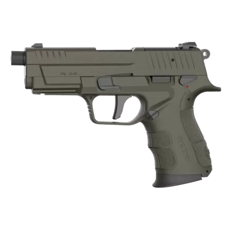 Retay USA RXP22OD13TH RXP  22 LR 13+1 4" Black Threaded Barrel, OD Green Cerakote RMR/RMSc Optic Ready/Serrated Slide, OD Green Cerakote Polymer Frame w/Accessory Rail, Textured Grip