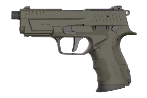 Retay USA RXP22OD13TH RXP  22 LR 13+1 4" Black Threaded Barrel, OD Green Cerakote RMR/RMSc Optic Ready/Serrated Slide, OD Green Cerakote Polymer Frame w/Accessory Rail, Textured Grip