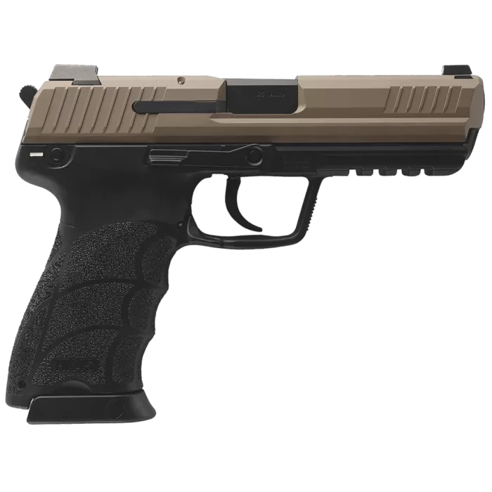 HK 81001208 HK45 V1 45 ACP 10+1 4.46" Black Polygonal Rifled Barrel, Flat Dark Earth Cerakote Serrated Steel Slide, Flat Dark Earth Polymer Frame w/Picatinny Rail, Ambidextrous