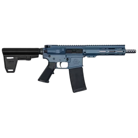 Great Lakes Firearms GL15223SSPBBLU AR-15  223 Wylde 30+1 7.50" Black Nitride Threaded Barrel, M-LOK Handguard, Blue Titanium Cerakote Aluminum Receiver w/Picatinny Rail, Black Polymer Mil-Spec Grip