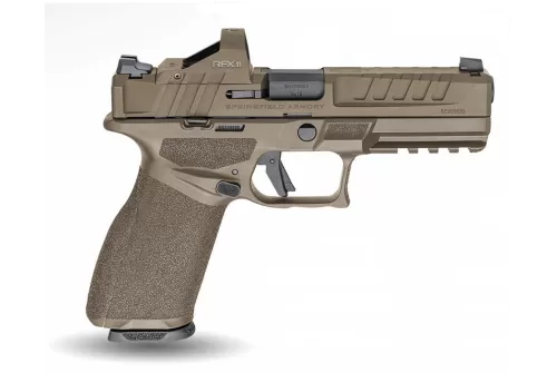 SPRINGFIELD ARMORY Echelon 9mm 4.5in 17rd/20rd U-Notch FDE Pac Pistol with Viridan RFX II Green Dot (EC9459F-U-PAC)