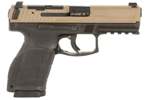 HK 81001195 VP9A1 Full Size Frame 9mm Luger 20+1 17+1 Black Flat Dark Earth Steel Optic Ready/Serrated Slide Brown Polymer Frame w/Picatinny Rail Interchangeable Backstrap Grip Ambidextrous