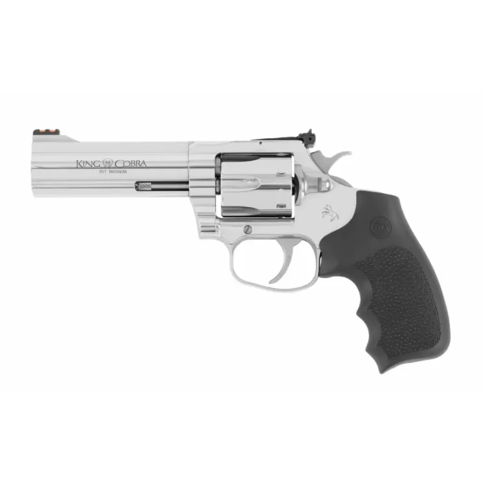 Colt Mfg KCOBRASB4RTS King Cobra Target 357 Mag 6rd Shot 4.25" Stainless Steel Barrel, Cylinder & Frame, Black Hogue Overmolded Grip, Exposed Hammer Colt Mfg KCOBRASB4RTS King Cobra Target 357 Mag 6rd Shot 4.25" Stainless Steel Barrel, Cylinder & Frame, Black Hogue Overmolded Grip, Exposed Hammer