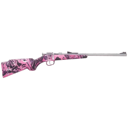 Henry H005RMG Mini Bolt  Youth 22 S/L/LR 1rd 16.25" Matte Stainless Steel Barrel, Matte Drilled & Tapped Stainless Steel Receiver, Muddy Girl Fixed w/Pistol Grip Synthetic Stock, Right Hand