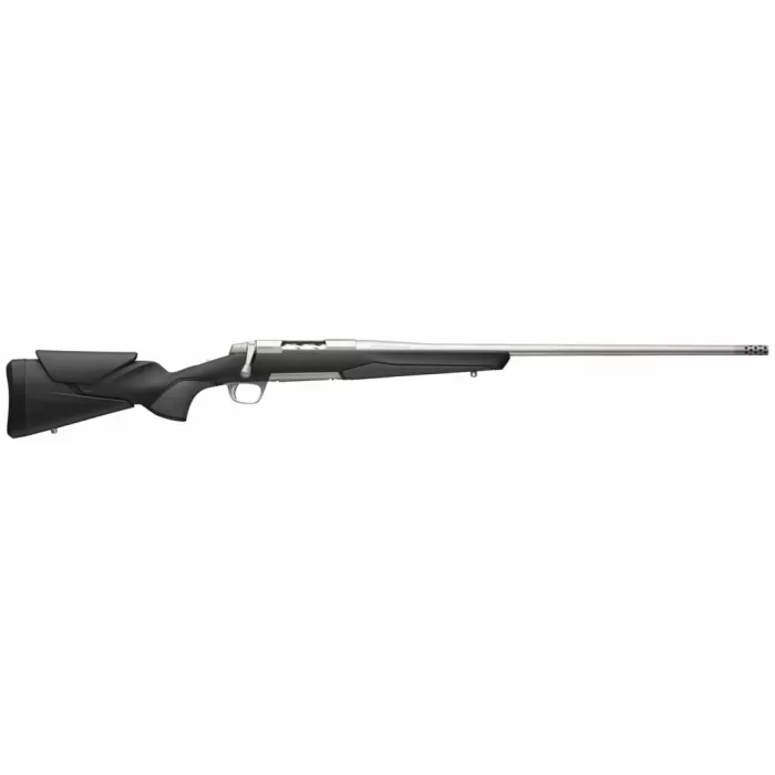 Browning 036008294 X-Bolt 2 Hunter Full Size 6.5 PRC 3+1 24" Stainless Steel Threaded Barrel, Drilled & Tapped Stainless Steel Receiver, Adj Vari-Tech Black Composite Stock w/Adjustable Comb & LOP