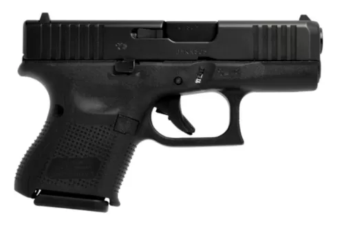Glock UV2650201 G26 V Sub-Compact Frame 9mm Luger 10+1 3.43" Black GMB Barrel, Black Steel Serrated Slide, Black Polymer Frame, Textured Polymer Grip, Ambidextrous