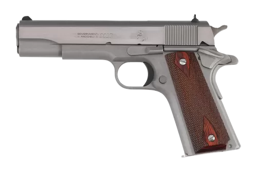Colt Mfg O1911C-SS9 1911 Government 9mm Luger 9+1 5" Stainless National Match Barrel, Stainless Steel Serrated Slide, Stainless Streel Frame w/Beavertail, Double Diamond Checkered Wood Grip