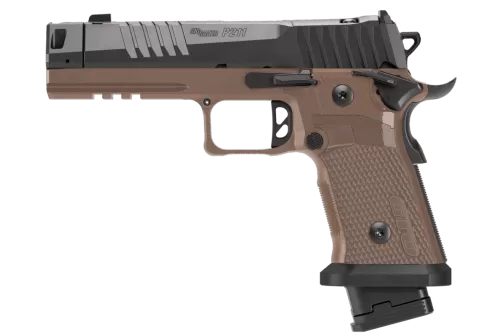 SIG SAUER P211-GTO Combat 9mm 4.4in 1x23rd/2x21rd Coyote Brown Single Action Pistol (211F-9-GTO-CBT)