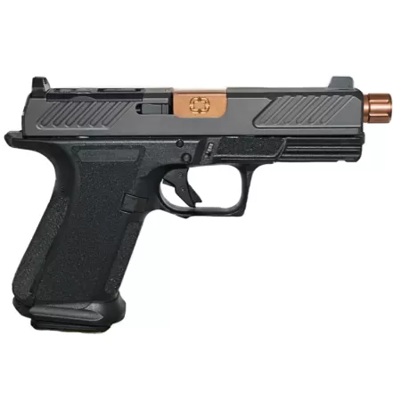 SHADOW SYSTEMS MR920 9mm 4.5in 15rd Black/Bronze White Dot Threaded Pistol (SS-1003-SM25)