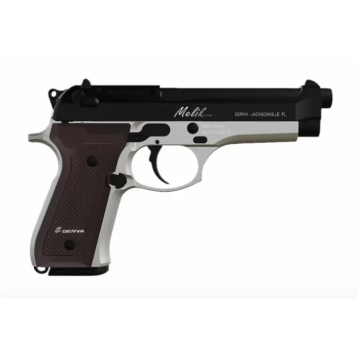 Derya Melik 9mm 4.90" 15+1 Silver/Walnut