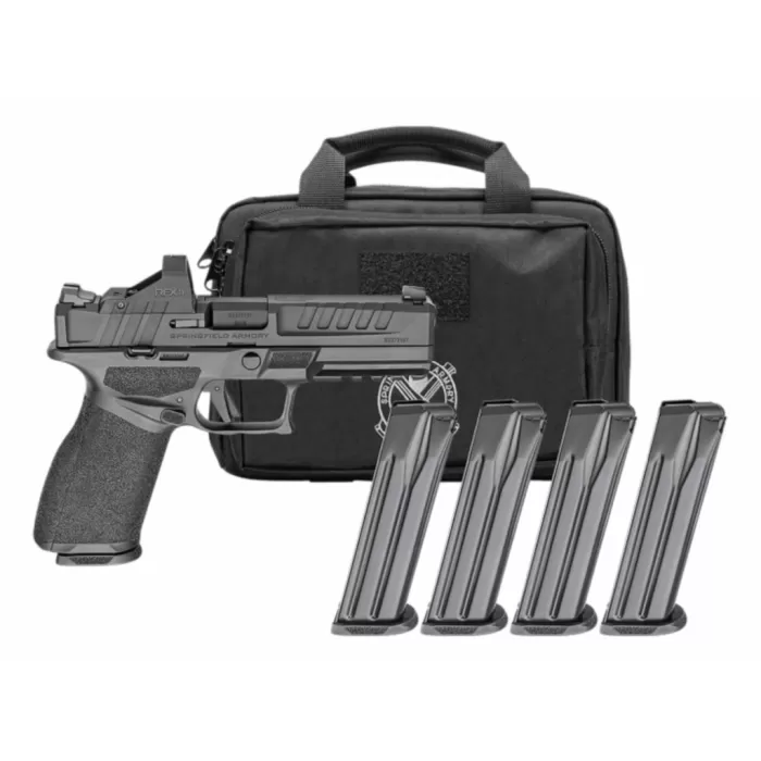 SPRINGFIELD ARMORY Echelon 4.5F 9mm 4.5in Black Pistol Gear Pac w/ Viridian RFX11, 4x 15rd Mags, Range Bag (EC9459B-15-PAC)