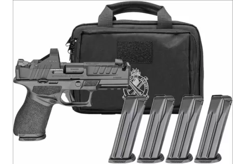 SPRINGFIELD ARMORY Echelon 4.0C Comp Gear Pac 9mm 4in 1x15rd/3x18rd Black Double-Action Pistol (EC9409B-COMP-PAC)
