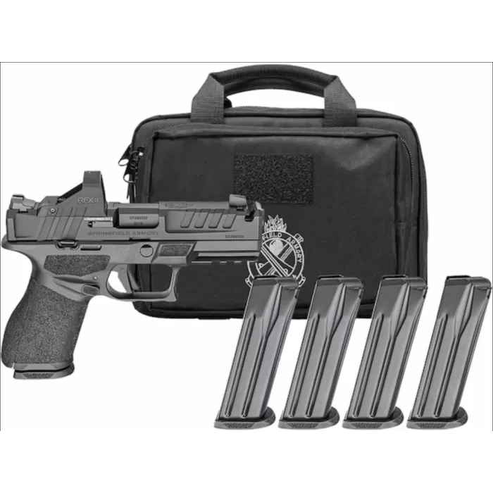 SPRINGFIELD ARMORY Echelon 4.0C Comp Gear Pac 9mm 4in 1x15rd/3x18rd Black Double-Action Pistol (EC9409B-COMP-PAC)
