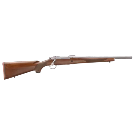 Ruger 67106 Hawkeye Hunter 243 Win 4+1 16.60" Satin Threaded Barrel, Satin Stainless Steel Receiver w/Integral Scope Mount, American Walnut Fixed Stock, Right Hand