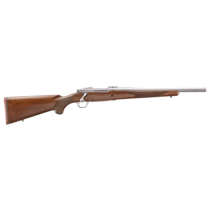 Ruger 67106 Hawkeye Hunter 243 Win 4+1 16.60" Satin Threaded Barrel, Satin Stainless Steel Receiver w/Integral Scope Mount, American Walnut Fixed Stock, Right Hand