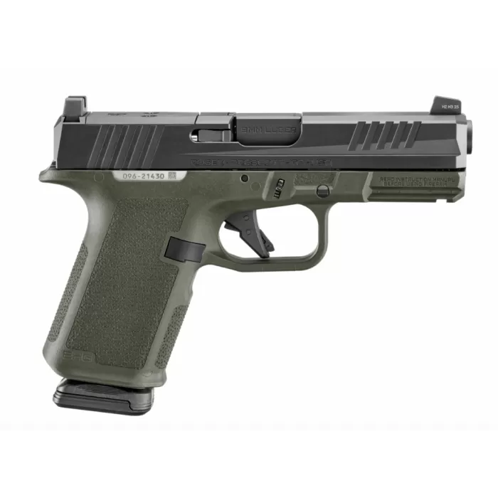 RUGER RXM 9mm 4in 2x 15rd Mags Black/OD Green Striker-Fired Pistol (19427)