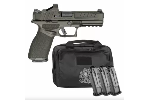 SPRINGFIELD Echelon 4.5F Low Capacity 9mm 4.5in OD Green Pistol Pack w/ Viridian RFX11, 4x 10rd Mags, Range Bag (EC9459GLC-U-PAC)