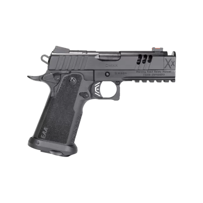 Girsan 395068 Witness2311 CMXX 45 ACP 11+1 4.25" Black Ported w/Integral Compensator Bull Barrel, Black Steel Lightening Cut/Optic Ready/Serrated Slide, Black Polymer Frame w/Beavertail & Picatinny Ra