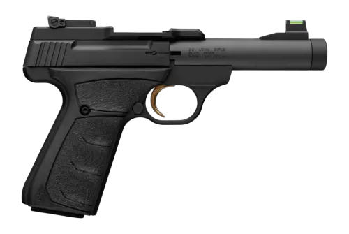 Browning 051608490 Buck Mark Micro Bull SR 22 LR 10+1 4.40" Matte Black Threaded Bull Barrel, Matte Black Alloy Frame, Black Overmolded UFX Grip, RMSc Footprint