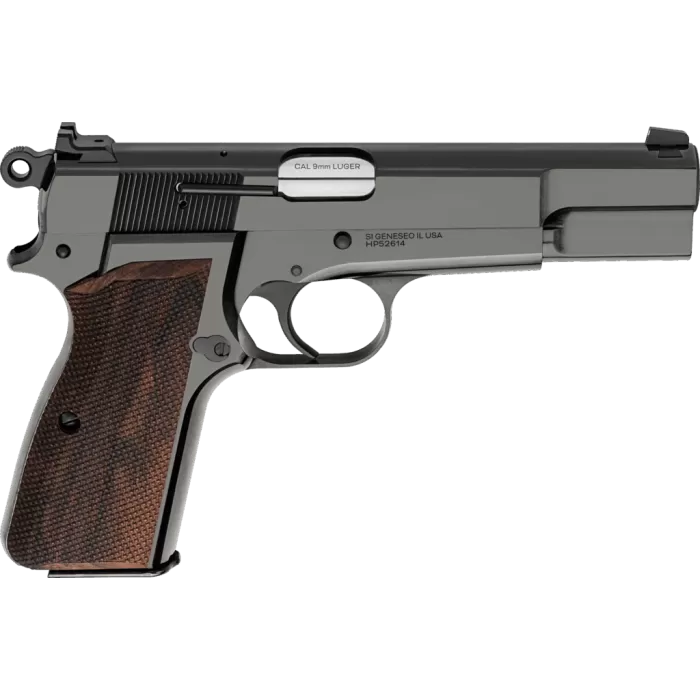 SPRINGFIELD ARMORY SA-35 9mm Luger 4.7in 15rd Polished Blued/Walnut Semi-Automatic Pistol (HP9202) SPRINGFIELD ARMORY SA-35 9mm Luger 4.7in 15rd Polished Blued/Walnut Semi-Automatic Pistol (HP9202)