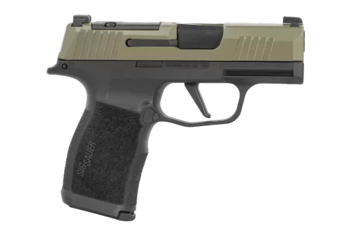 Sig Sauer 365X9GXR3P P365X Micro-Compact 9mm Luger 12+1 3.10" Black Moss Green Stainless Steel Optic Ready/Serrated Slide, Black Stainless Steel Frame w/Accessory Rail, Textured Grip, RMSc Footprint