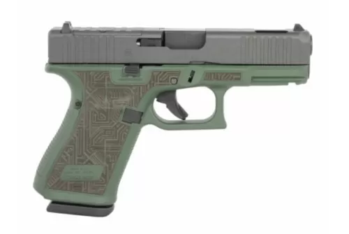 GLOCK G19 Gen5 MOS Sports South Exclusive Compact 9mm 4.02in 15rd Black/Green Cerakote DAO Pistol (UA195S204NCIRB)