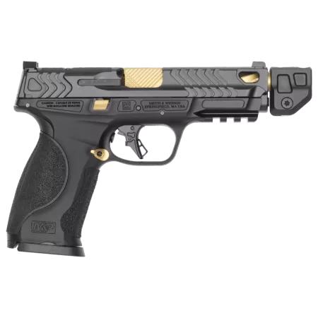 SMITH & WESSON M&P9 M2.0 9mm 4.8in 23rd Black/Gold Semi-Automatic Pistol (14619)