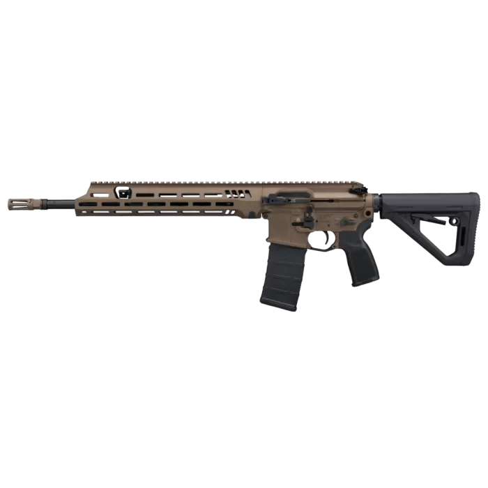 Sig Sauer R516G3556N16BBRZ 516 G3 5.56 NATO 30+1 16" Black Threaded Barrel, Bronze Cerakote Aluminum Receiver w/Picatinny Rail, M-LOK Handguard, Magpul DT Black Polymer Stock, AR Compatible Reduced An