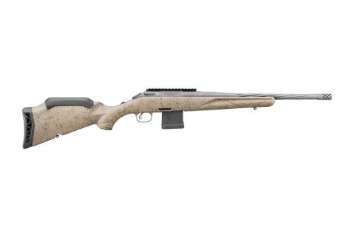Ruger 46958 American II Ranch 5.56 NATO 10+1 16.10" Cobalt Cerakote Spiral Fluted Threaded Barrel & Alloy Steel Receiver w/Picatinny Rail, Flat Dark Earth Splatter Adj Comb & LOP Synthetic Stock, Left