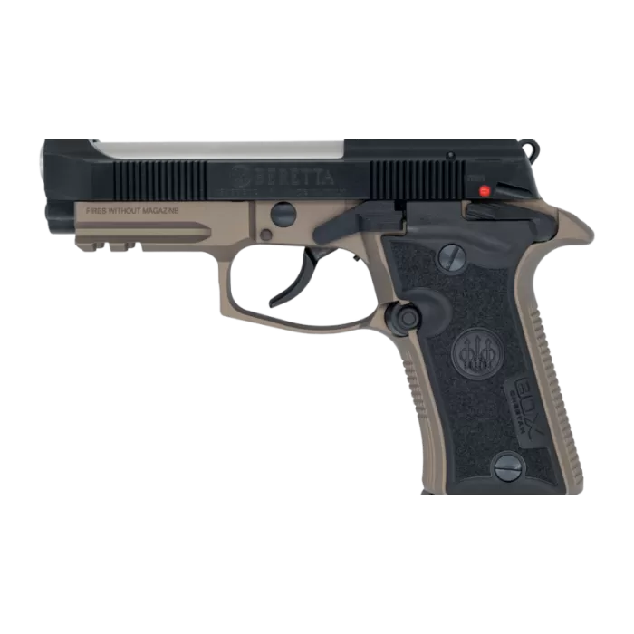 Langdon Tactical Tech 80X32ZTJBN Beretta Cheetah 80X 32 ACP 12+1 3.90" Stainless Barrel, Black Bruniton Carbon Steel Optic Ready/Serrated Slide, Bronze Anodized Aluminum Frame w/Picatinny Rail, Textur
