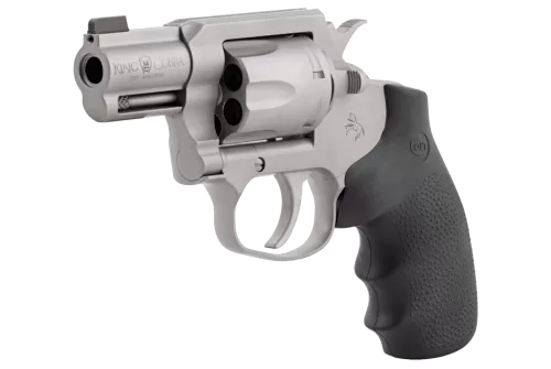 Colt Mfg KCOBRASM2BBS King Cobra Small 357 Mag 6 Shot 2" Matte Stainless Steel Barrel, Cylinder Frame, Black Hogue Overmolded Grips, Exposed Hammer