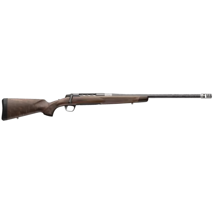 Browning 036090298 X-Bolt 2 Medallion 7mm PRC 3+1 24" Carbon Fiber Wrapped Threaded Barrel, Matte Blued Drilled & Tapped Steel Receiver, Fixed Grade V/VI Walnut Stock, Recoil Hawg Muzzle Brake