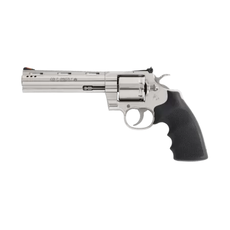 Colt Mfg GRIZZLYSP6RTS Grizzly  357 Mag 6 Shot 6" Stainless Ported Vent Rib Barrel, Stainless Unfluted Cylinder, Stainless Stainless Steel Frame, Black Hogue Overmolded Grip, Exposed Hammer