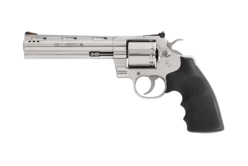 Colt Mfg GRIZZLYSP6RTS Grizzly  357 Mag 6 Shot 6" Stainless Ported Vent Rib Barrel, Stainless Unfluted Cylinder, Stainless Stainless Steel Frame, Black Hogue Overmolded Grip, Exposed Hammer