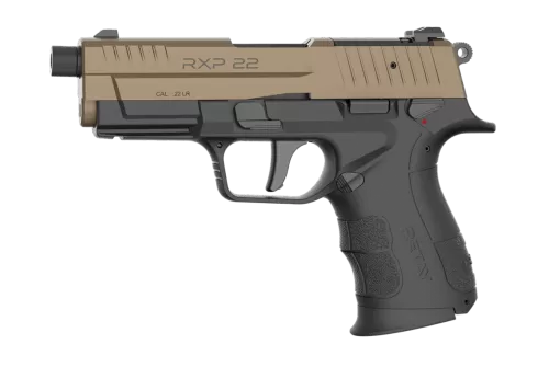 Retay USA RXP22BLKFDES13TH RXP 22 LR 13+1 4" Threaded Barrel, Flat Dark Earth Cerakote Optic Ready/Serrated Slide, Black Cerakote Polymer Frame w/Accessory Rail, RMR/RMSc Footprint