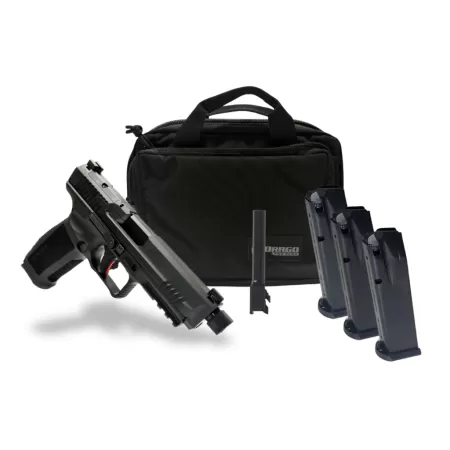CANIK Mete SFT Tactical 9mm 4.5/5in 3x18rd Semi-Automatic Pistol Bundle (HG6595OSK-N)