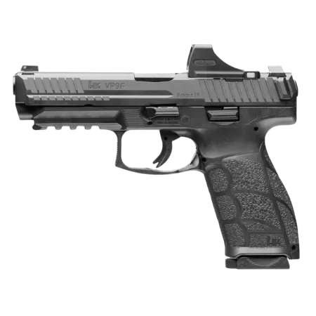 HK 81001496 VP9 A1 w/Optic Full Size 9mm Luger 10+1 4.53" Black Steel Polygonal Rifled Barrel & Serrated w/Optic Slide, Black Polymer Frame w/Picatinny Rail, Interchangeable Backstrap Grip, Holosun SC