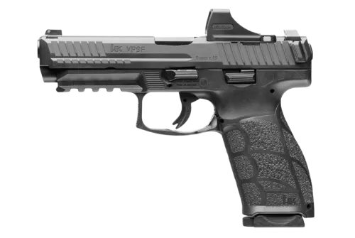 HK 81001496 VP9 A1 w/Optic Full Size 9mm Luger 10+1 4.53" Black Steel Polygonal Rifled Barrel & Serrated w/Optic Slide, Black Polymer Frame w/Picatinny Rail, Interchangeable Backstrap Grip, Holosun SC