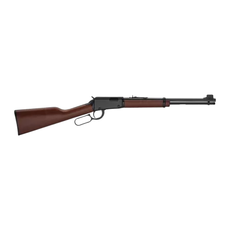 Henry H001Y22 Classic Youth 22 S/L/LR 13/14/18+1 16.50" Blued Barrel, Black Aluminum Grooved Receiver, American Walnut Straight Grip Stock