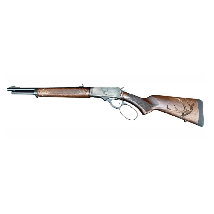 Rossi R95 Trapper Deer Edition Engraved Large Loop Threaded .30-30 Winchester Black Rifle
