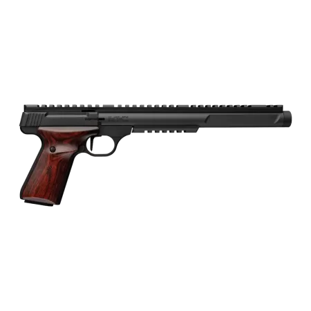 Browning 051613490 Buck Mark Hunter Varmint SR 22 LR 10+1 10.50" Matte Black Threaded Barrel, Matte Black Aluminum Frame w/Top & Lower Picatinny Rail, Rosewood Laminate w/Buckmark Grip