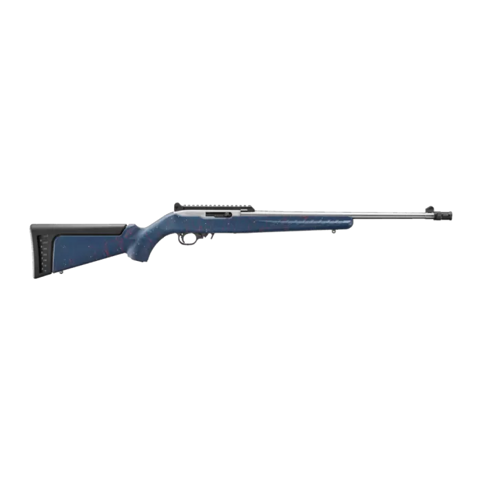 RUGER 10/22 250th Anniversary 22LR 18.5in 10rd Blue/Red And White Splatter Semi-Auto Rifle (32039)