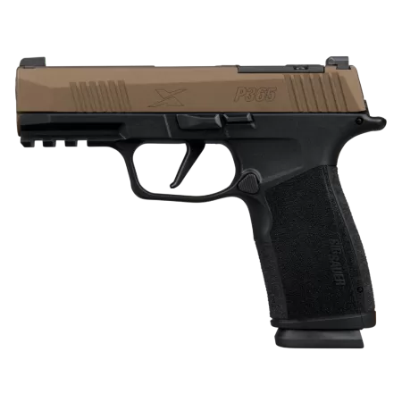 Sig Sauer 365XCA9FBZXR3 P365 XMacro Compact 9mm Luger 17+1 3.70" Bronze Cerakote w/Freedom Engraving Stainless Steel Optic Ready/Serrated Slide, Black Stainless Steel Frame w/Beavertail & Picatinny R