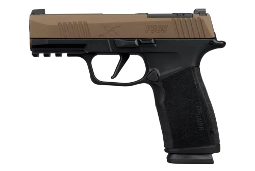 Sig Sauer 365XCA9FBZXR3 P365 XMacro Compact 9mm Luger 17+1 3.70" Bronze Cerakote w/Freedom Engraving Stainless Steel Optic Ready/Serrated Slide, Black Stainless Steel Frame w/Beavertail & Picatinny R