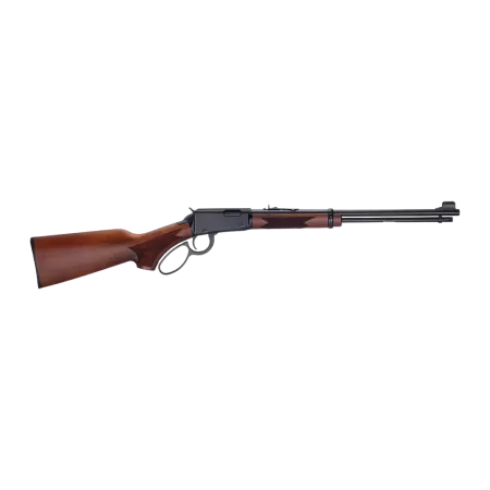 Henry H001PG22 Western 22 S/L/LR 15/17/21+1 18.50" Blued Round Barrel, Black Aluminum Grooved Receiver, American Walnut Fixed w/Pistol Grip Stock
