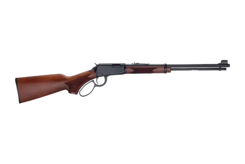 Henry H001PG22 Western 22 S/L/LR 15/17/21+1 18.50" Blued Round Barrel, Black Aluminum Grooved Receiver, American Walnut Fixed w/Pistol Grip Stock