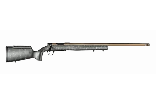 Christensen Arms 8010200601 Mesa Long Range 6.5 Creedmoor 4+1 16.25" Burnt Bronze Cerakote Threaded Barrel & Steel Drilled & Tapped Receiver, Green w/Black/Tan Webbing Adj Cheek Riser Polymer Stock