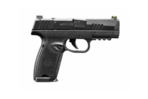 FN 66-102378 309 MRD 9mm Luger 20+1 16+1 3.80" Black Target Crown Barrel, Black Stainless Steel Optic Ready/Serrated Slide, Black Polymer Frame w/Picatinny Rail, Textured Grip Shield, RMS/DPP Footprin