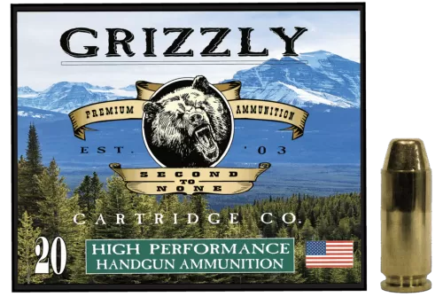 Grizzly Ammo GC10CM2 10mmAuto 200gr Full Metal Jacket Flat Point 20 Per Box/10 Case